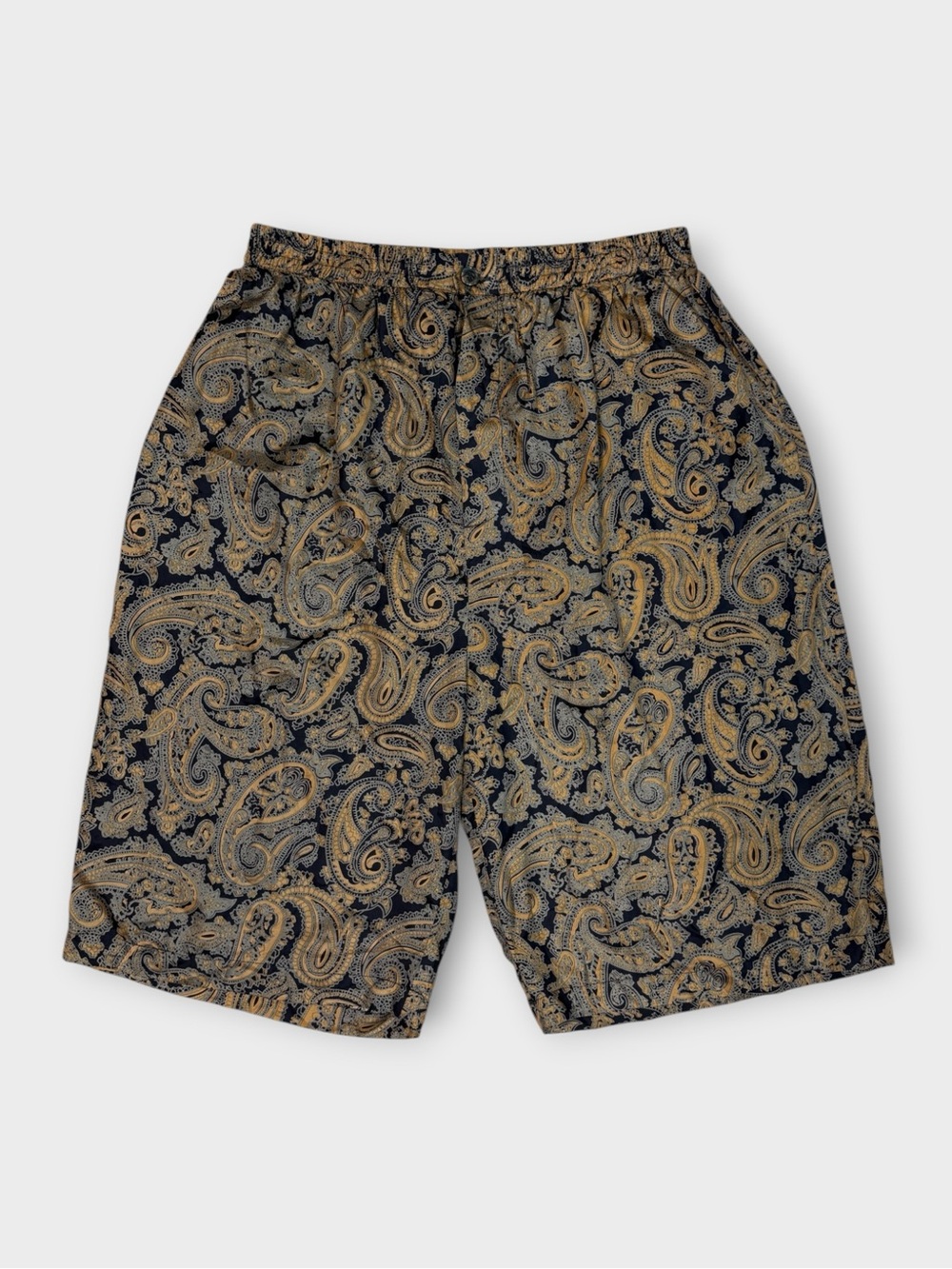 100% SILK PAISLEY BERMUDA SHORTS